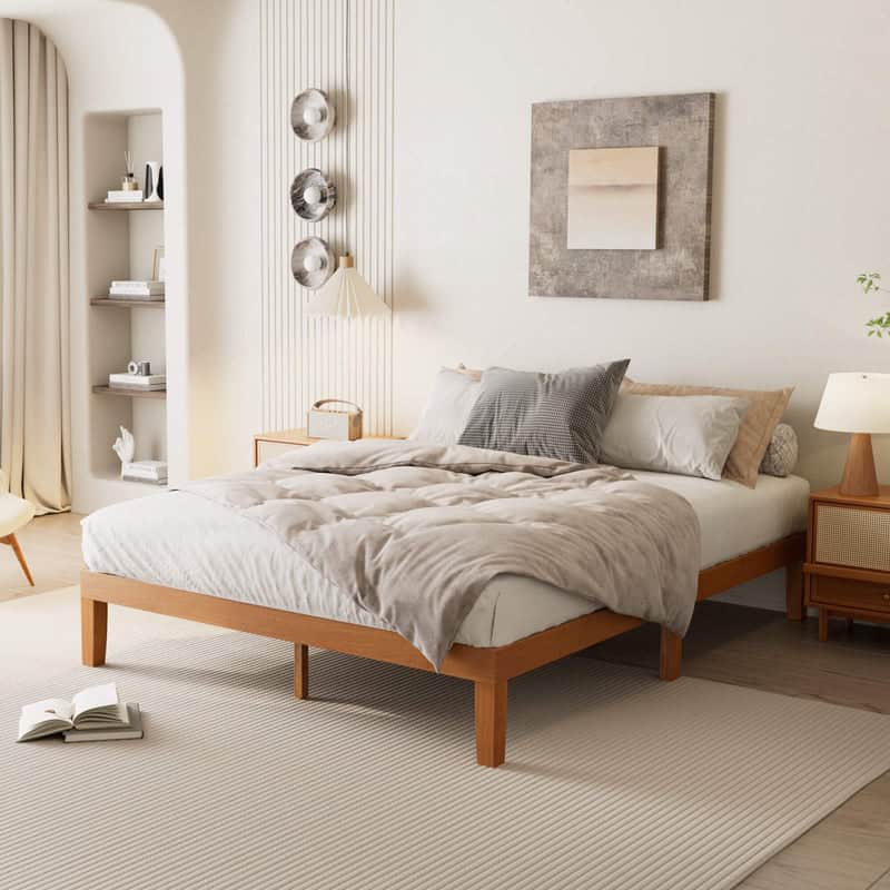 Sweetcrispy Minimalist Solid Wood Bed Frame